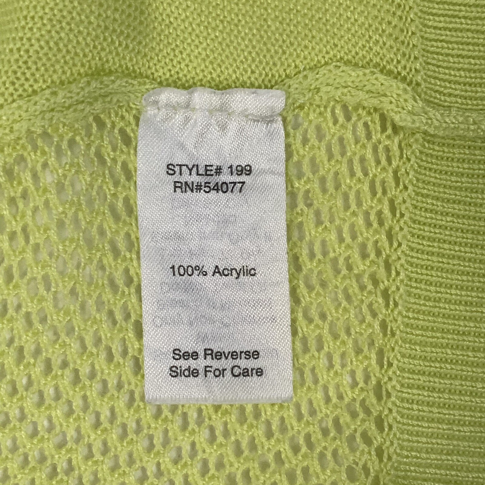$89 Cabi Lemon Lime Split Back Pullover Size S - image 9