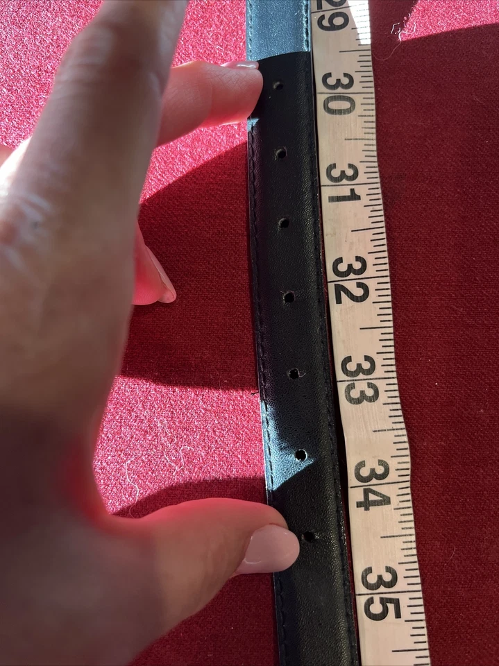 CINTURÓN NEGRO PIEL DE SERPIENTE Se Ajusta a 30-34” Cintura DORADO HEBILLA Brillante De Colección Mujer Diseñador L Foto 4 de 4