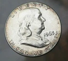 1963 FRANKLIN HALF DOLLAR, UNC, Colorful Toning obverse side Lot 103
