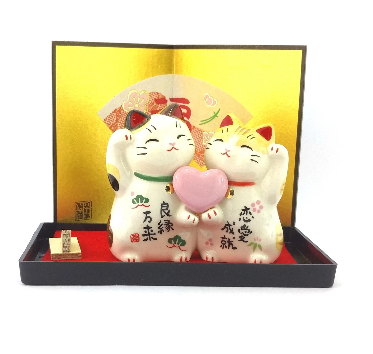 Maneki Neko Japanese Lucky Cat LOVE 7351 by waraku eBay