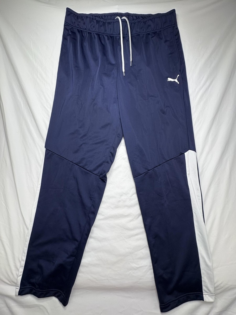 PUMA track pants blue × white Puma Pants Boys Small Blue White Athletic Track Pants Youth