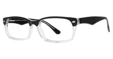 MODERN OPTICAL BMEC BIG TWIST MEN'S EYEGLASSES 60-18-155 BLK/CRY W/ SOFT CASE