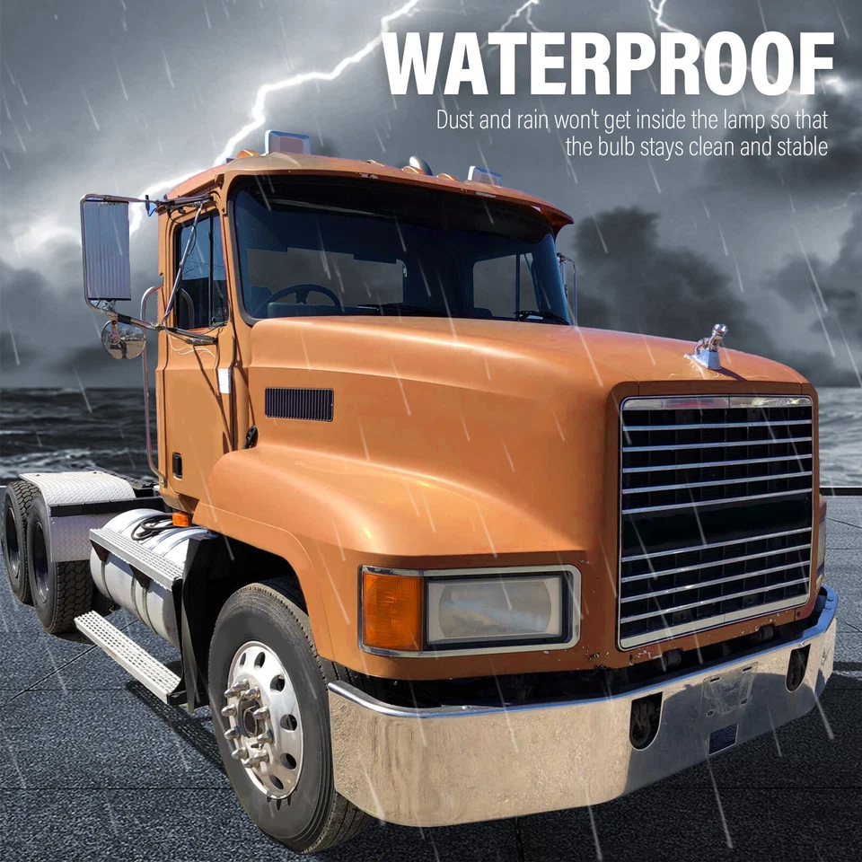 Headlights w/Bulb Driver&Passenger For Mack CH600 CH612 CH613 1990-2006 25154252 - Image 4 of 4