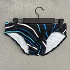 Todd Sanfield Swim Brief Mens Small Black Blue Deep Emperor Abstract Micro NEW