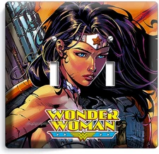 ☆ WONDER WOMAN SUPERHERO LIGHT SWITCH OUTLET WALL PLATE COVER GIRLS BEDROOM ROOM