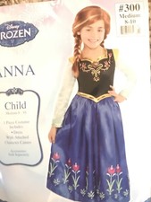 Disney Frozen Anna Deluxe Costume Child Wig Complete Set