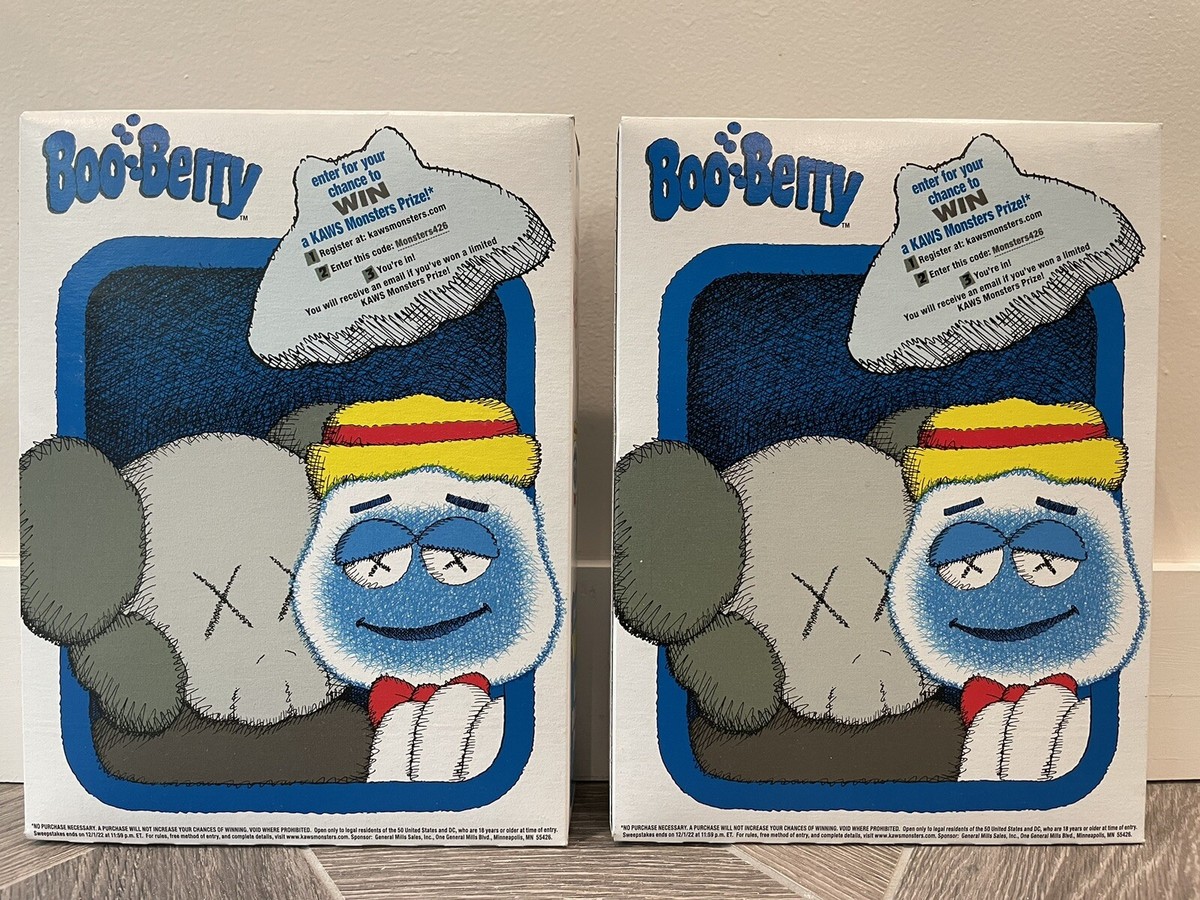 Boo Berry KAWS LIMITED EDITION General Mills Monster Cereal, NIB