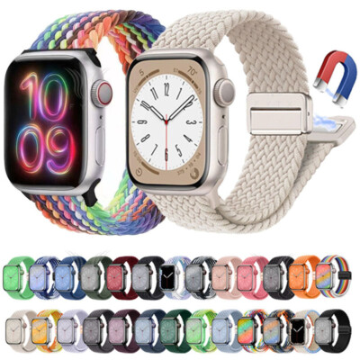Nylon Geflochtenes Magnetisches armband für Apple Watch Serie 11 10 42/46mm 9 8