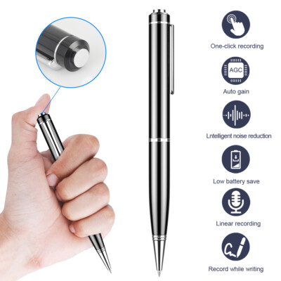 US Digital Voice Activated Recorder Mini Small Hidden Audio Recording Pen Device
