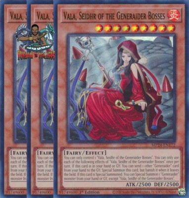 Yugioh! 3x Vala, Seidhr of the Generaider Bosses MP24-EN172 Ultra Rare 1st Ed NM