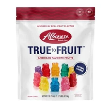 Albanese True to Fruit Gummy Candy 18.75 Ounce Gluten Free Allergy Friendly S...