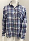 <!--F#f_0-->Vintage 16 Australian Made Pure Cotton Collared Shirt Blue / Pink Check Pocket<!--F/-->