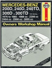 MERCEDES BENZ W123 200D 240D 240TD 300D 300TD SALOON ESTATE '76-85 REPAIR MANUAL