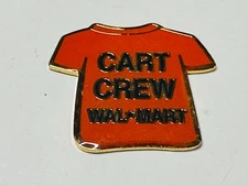 Walmart Wal-Mart Employee Associate Epoxy Pin Vintage Cart Crew Shopping Buggy