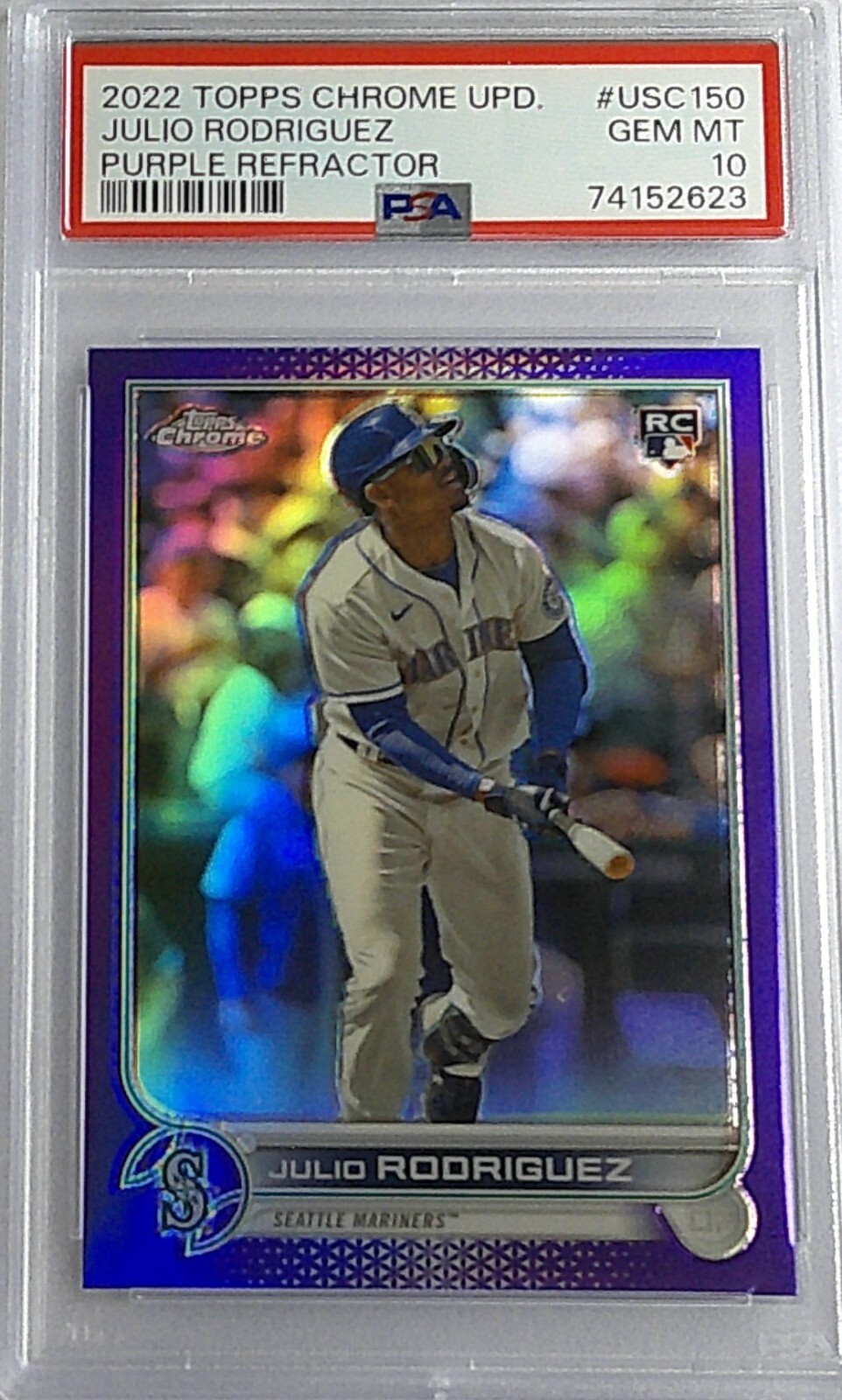 Julio Rodriguez 2022 Topps Chrome Update #USC150 Purple Julio Rodriguez 2022 Topps Chrome Update #USC150 Purple