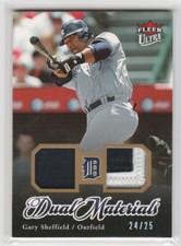 2007 Fleer Ultra Dual Materials Game Worn Gary Sheffield 24/25