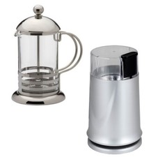 150W Electric Coffee Bean Grinder with 800ml Stainless Steel Glass Cafetiere