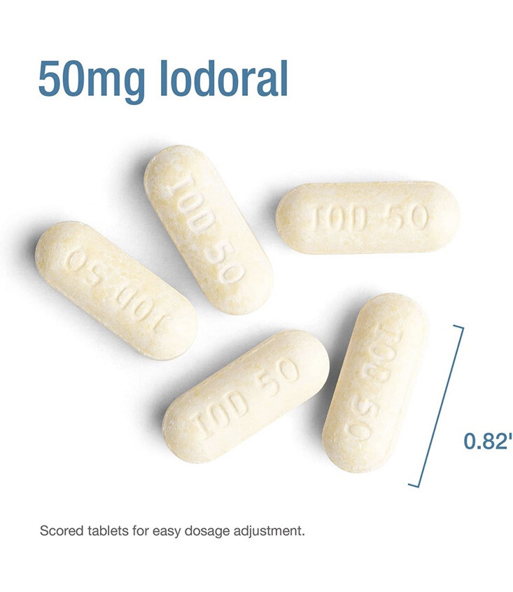 Optimox Iodoral High Potency Thyroid Support Supplement 50mg - 90 Tabs Exp 08/27