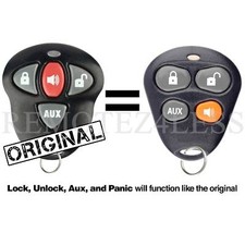 Python EZSDEI494 Black 4-Buttons Handheld Keyless Entry Remote Car Key ...