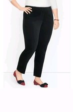 EUC Talbots Velvet Hampshire High Rise Straight Leg Holidays Black Ankle...