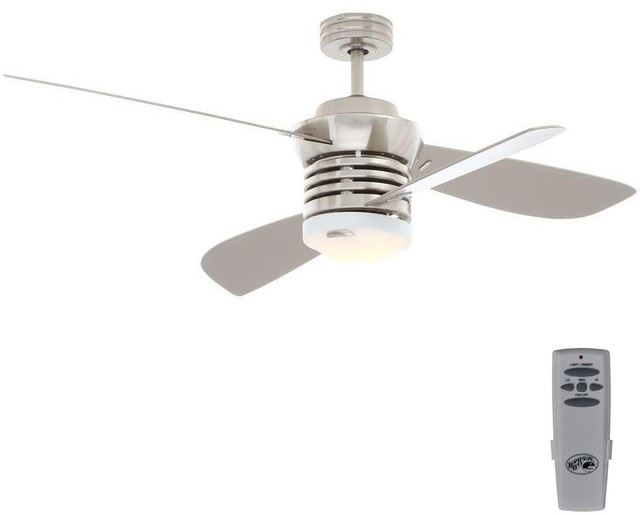 Indoor Brushed Nickel Ceiling Fan Pilot 60 Inch And 52 Inch With