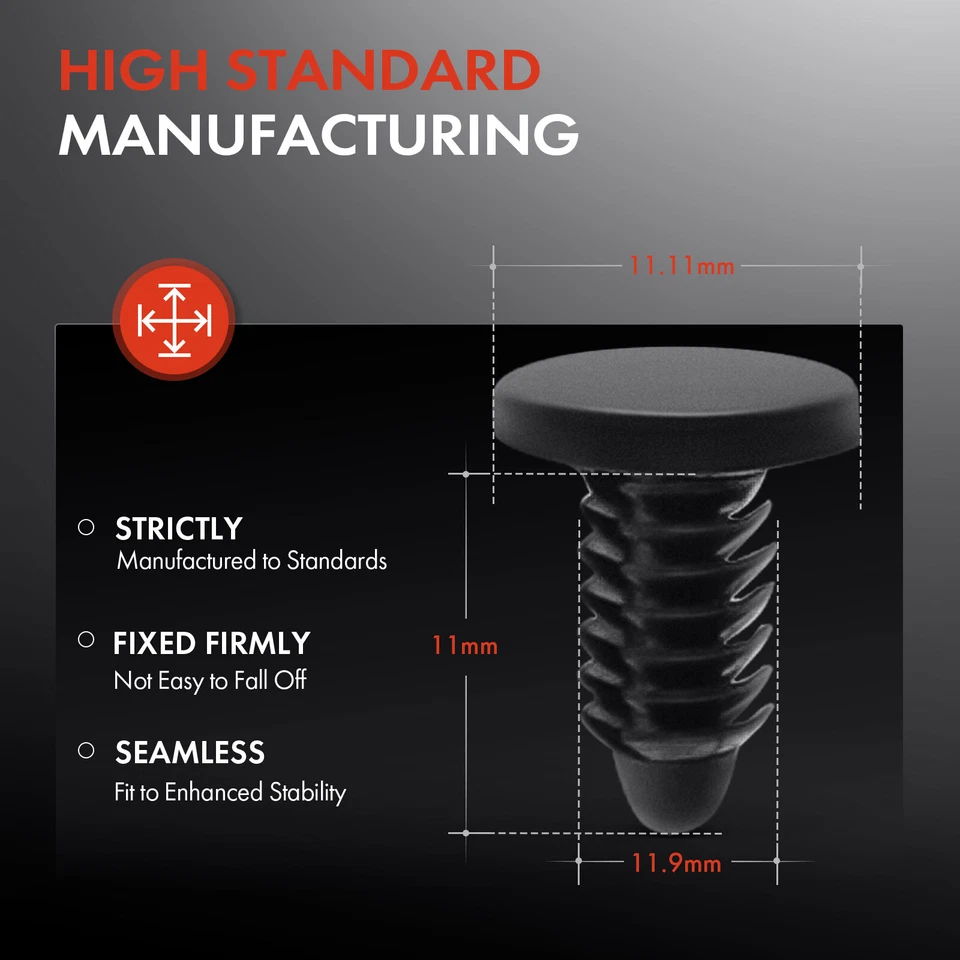 50 peças clipes de retenção de náilon 5,56 mm tira meteorológica para Mercedes-Benz E320 E350 E500 - Imagem 3 de 4