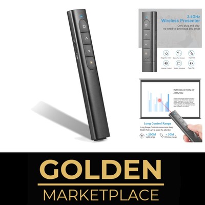 Wireless Presenter Powerpoint Fernbedienung 2.4GHz Lautstärkeregler Hyperlink...