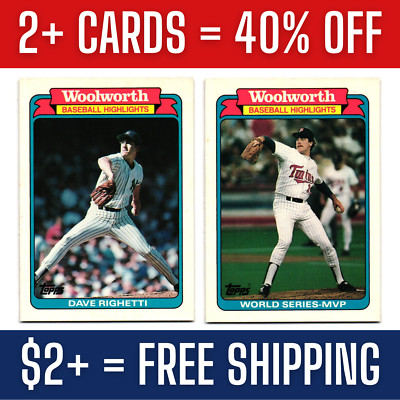 1987-88 MLB Topps Woolworth Highlights Baseball Cards / You Pick / EX-MT