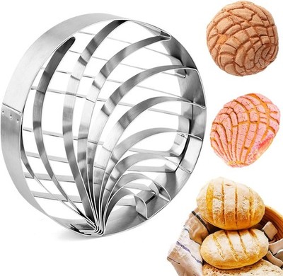 4inch Concha Cutter, Double Sided Bread Mold Stainless Steel DIY Cookie Cutter