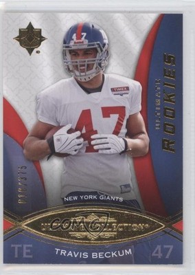 2009 Upper Deck Ultimate Collection Rookies 10/375 Travis Beckum #175 0e1