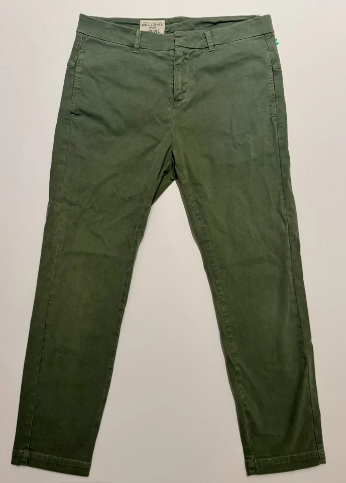 Nili Lotan Тель-Авив брюки размер 4 зеленый узкие брюки клапан карманы укороченный $325 - Изображение 4 из 4