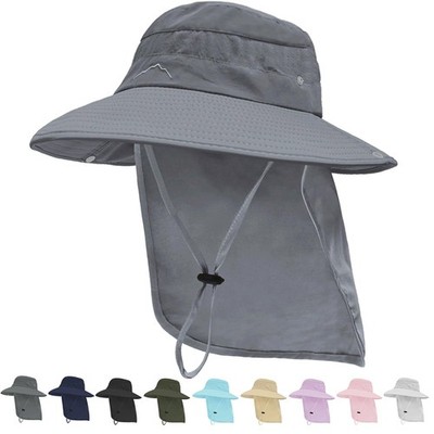 Sombreros de sol para hombre y mujer, protección UPF50+, estilo safari ala ancha