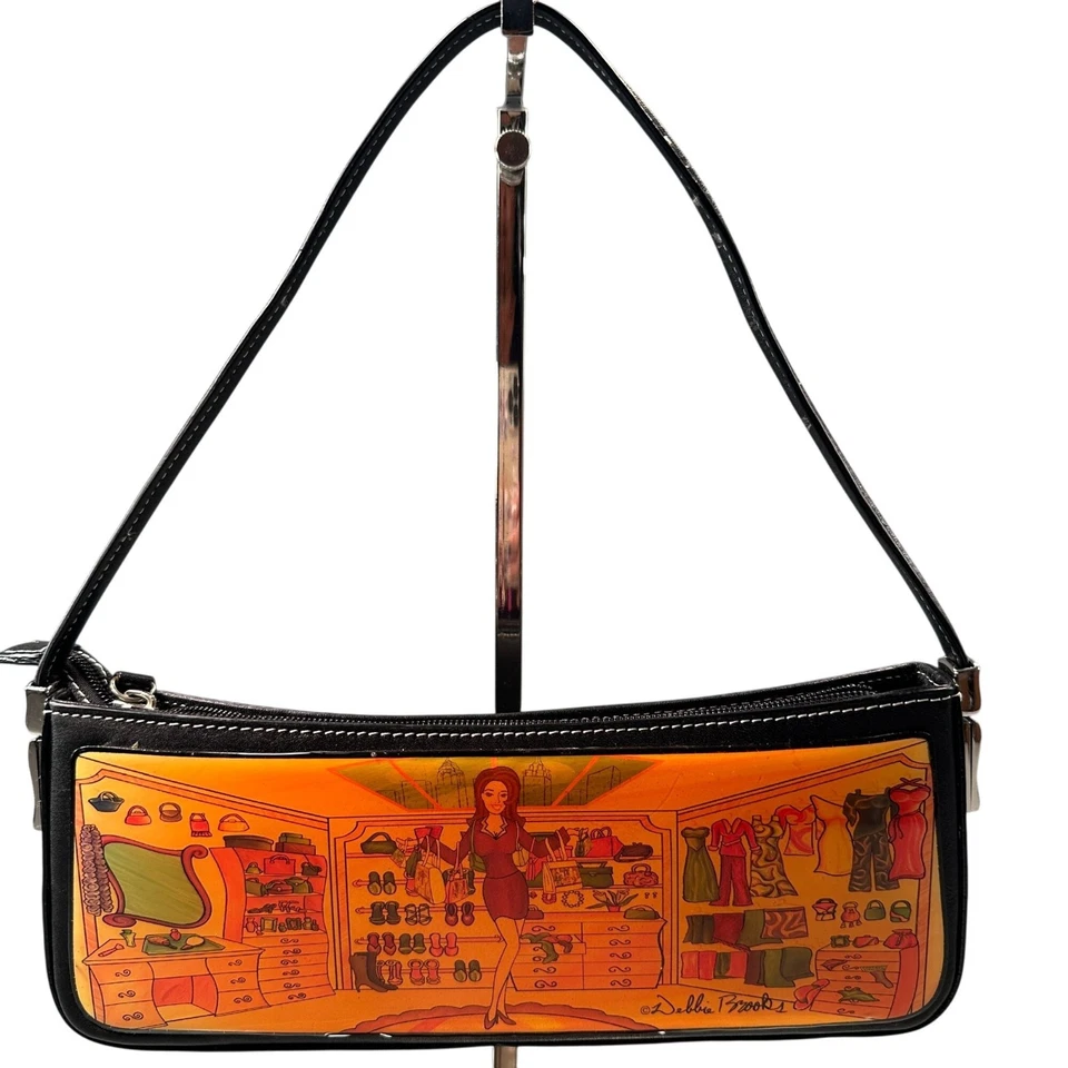 Debbie Brooks Designer Closet Scene Shoulder Bag Womens Purse Hard Shell Vintage — 第 2/4 张图片
