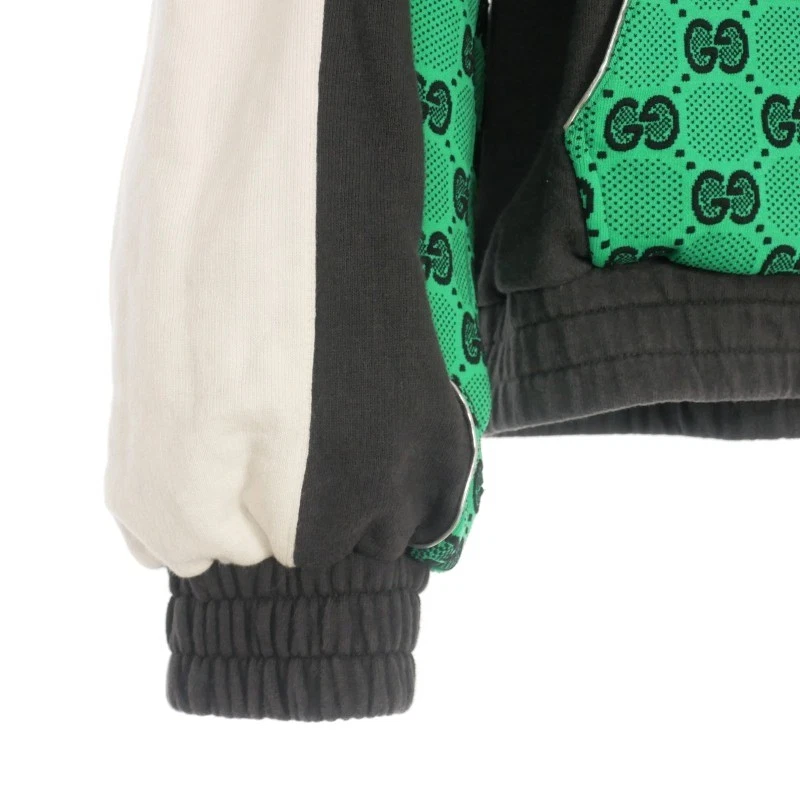 GUCCI Felpa con Cappuccio Zip Monogramma Logo Pullover Manica Lunga Xs Nero 752154 Domestic Reg