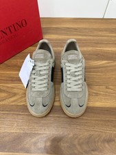 Valentino Garavani Suede Sneakers Beige Black Gum Sole EU 39-44 New With Box