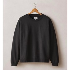NWOT 98 American Giant Womens Modal Fleece Crew Pullover Sweatshirt M Black