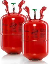 Party Factory Set of 2 Helium Tanks for 50 Ballons each with 14.1 cu. ft. gas