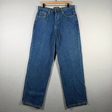 Lee Relaxed Fit Tapered Leg Jeans Mens 34x32 Medium Wash Blue Denim Vintage NWT