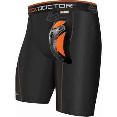 sh3 Shock Doctor Ultra Pro Compression Small Shorts w  FlexCup - Black Large Cup