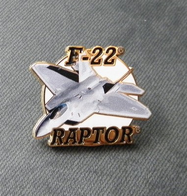 RAPTOR F-22 FIGHTER AIRCRAFT LAPEL PIN 1.2 inches