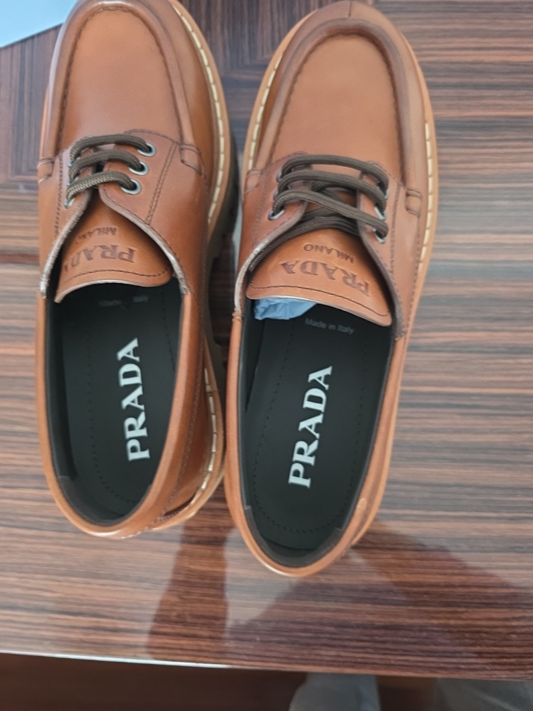 PRADA $1,250 NEW, Calzature Donna, Cognac, Euro 39.5 thumbnail 9