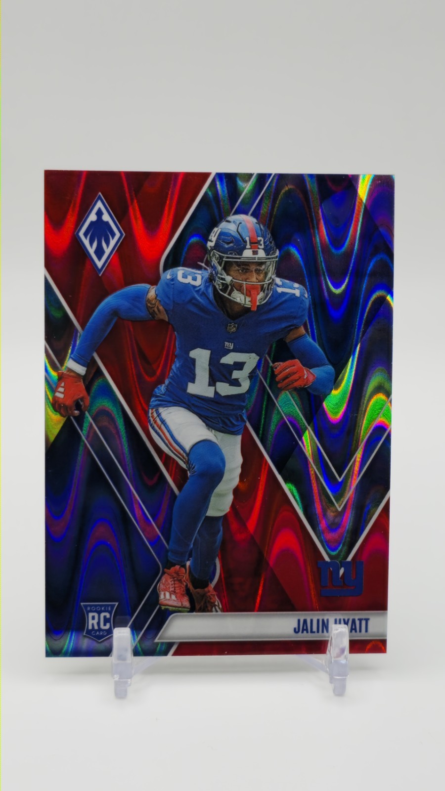2023 Panini Phoenix #136 Jalin Hyatt Red Seismic #/199 Rookie RC Giants