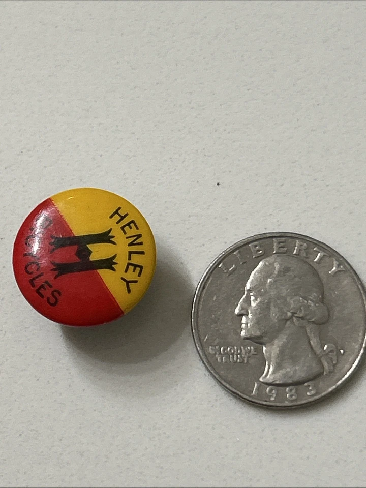 Rare Henley Bicycles Celluloid Advertising Metal Stud Button Lapel Ca 1900 - Image 3 of 4