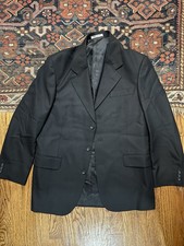 Pierre Balmain Paris Men's Blazer Black Jacket Size 48