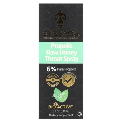 Propolis Raw Honey Throat Spray , 1 fl oz (30 ml)