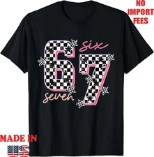 Funny Six Seven Meme Checkered 6 7 Saying T-Shirt, UNISEX Adult Kid Tee