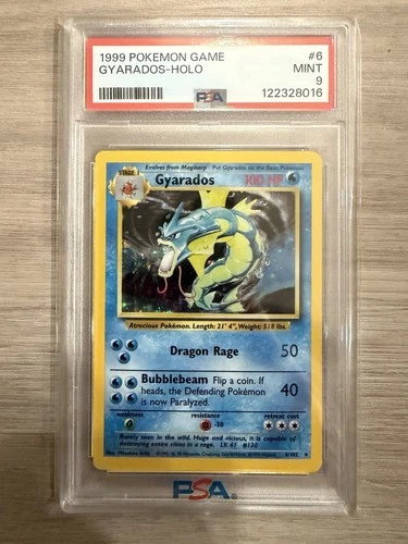 1999 Pokemon Gyarados PSA 9 Mint Holo #6 Base Set