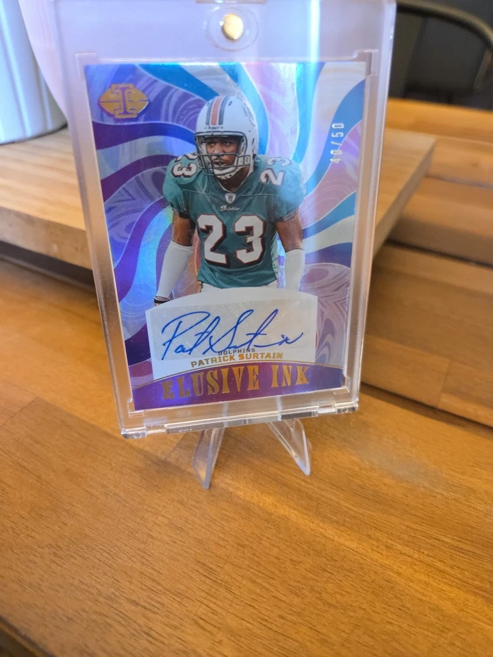 2023 Panini Illusions - Elusive Ink Patrick Surtain #EI-PSU Gold /50 (AU) - Image 4 of 4