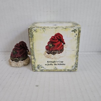 Boyds Bear Treasure Box - Kringle's Cap - MISSING JOLLY MCNIBBLE 