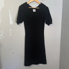 Rouje Paris Javier Sweater Mini Dress Black Size 4 Classic Minimalist Party